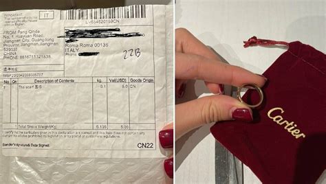 anello cartier arrivato dalla cina